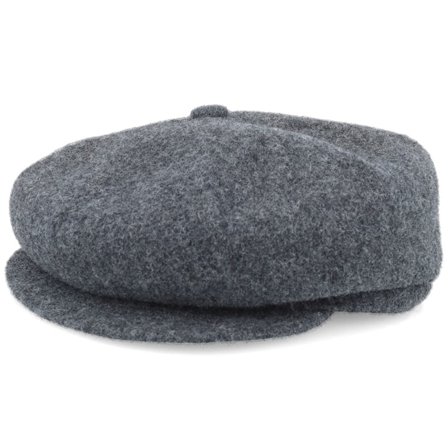 Kangol - Grå flatcap Caps - Wool Spitfire Dark Flannel Flat Cap @ Hatstore