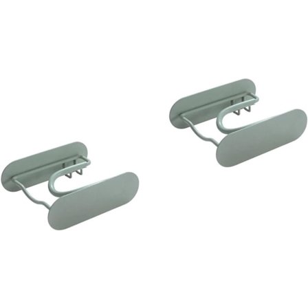 2-delt hårfønerholder, hårfønerbrakett for bad, veggmontert hårfønerholder i jern, lysegrønn