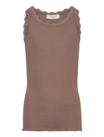 Rosemunde Kids Beatha Silk Top W/ Lace Brun