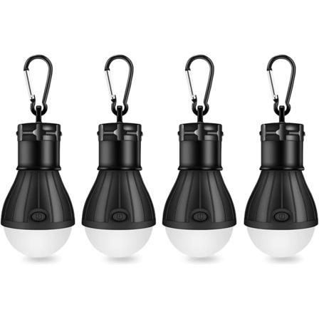 LED-leirivalaisin, kannettava LED-telttailuvalaisin, lyhty, retkeily, vaellus, kalastus, hätävalo, paristokäyttöinen lamppu (musta)