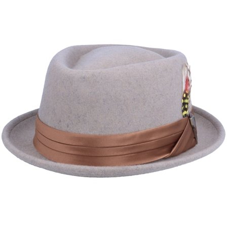 Brixton - Hatstore Exclusive x Kaliffa Stou Heather Naturalt Fedora Fedora Beige Hat - @ Hatstore
