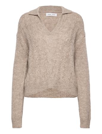 Neta V-Neck Polo 12755 Beige Samsøe Samsøe