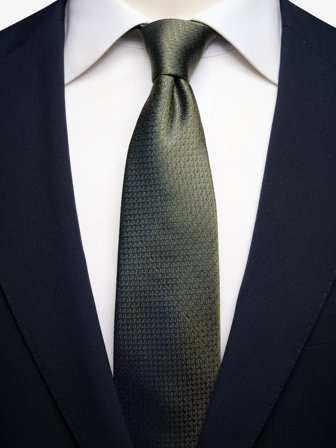 John Henric Men's Grüner Krawattenschal Hahnentritt Size 7,5