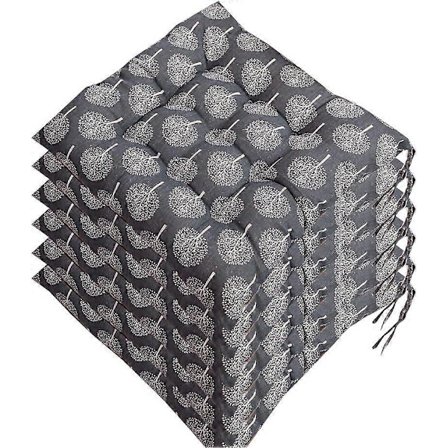 Sæt med 6 Stolepude 40 x 40, Dekorative Puder Stolepude Havepuder, Polyester