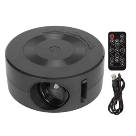 Mini LED-projektor 1080p Inbyggd högtalare Bärbar Liten Hemprojektor med Trådbunden Samma Skärmfunktion