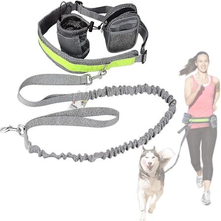Löparkoppel för hund - Perfekt för löpning, jogging och promenader - Handsfree-koppel