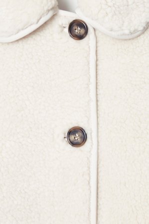 COS Women's Collared Teddy Jacket in White