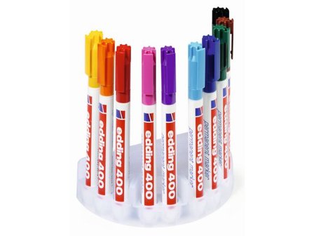 EDDING Märkpenna 400 10 färger/fp - Lyreco - Kontorsmaterial - Pennor - Märkpennor - Rund spets