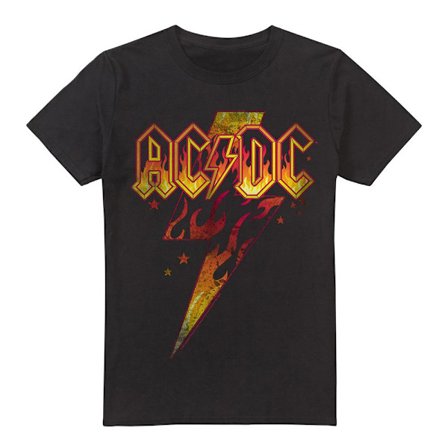 AC/DC Herr Fire Bolt T-Shirt XXL Svart