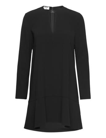 Triacetate Long Sleeve Dress Lyhyt Mekko Musta Filippa K