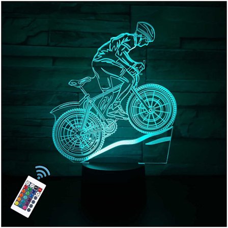 Nattlampa för mountainbike, 16 färger fjärrkontroll och smart T