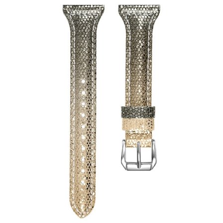 Samsung Galaxy Watch 3 (45mm) / Watch 46mm gradientfärgad klockarmband i koskinn - Roséguld / Svart