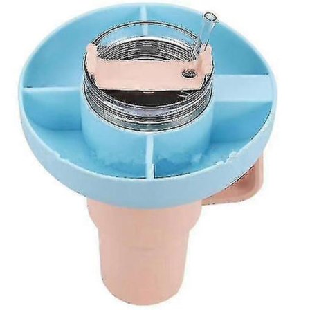 Silikoninen välipalakulho Stanley Cup 40oz -mukille kahvalla, välipala-alusta Stanley Tumbler 40oz -mukille, 4-osainen uudelleenkäytettävä 