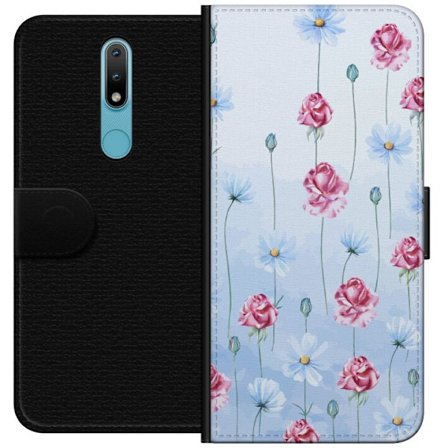 Kompatibelt Lommeboketui til Nokia 2.4 Petal Reverie Sky Blue