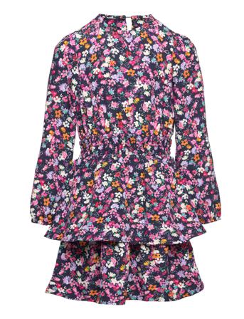 Kogselma Solveig L/S Layered Dress Ptm Patterned Kids Only