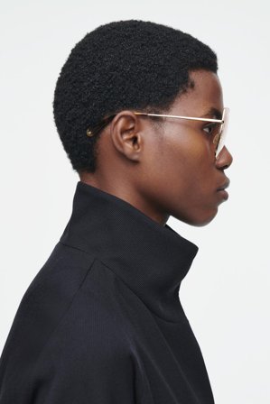 COS Women's Gleam Sunglasses - Square in Gold-coloured