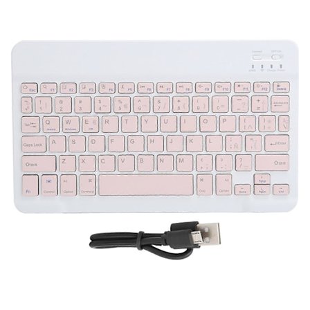 Portabel Mini Trådlöst Bluetooth-tangentbord Spanska för Ipad/Samsung/Xiaomi/Huawei Tablet PCPink