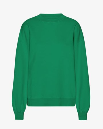 Organic Oversized Crew - Kelly Green - Female - XL