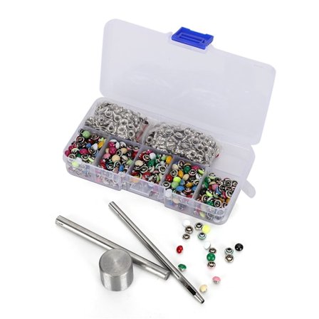 380 Set Rundsvampnitar i Mässingsfärg Läder/Bälte/Handväska Dekor DIY Verktygslåda 6mm