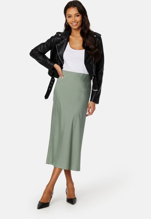 BUBBLEROOM Midi Satin Skirt Klær