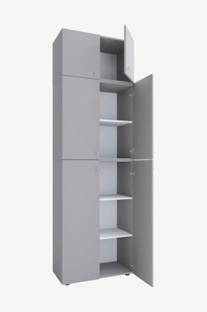 VCM - Vcm Kontorskap Lona Xxl hengslede dører - Med vedlegg - Grå - Skap - Fra Homeroom