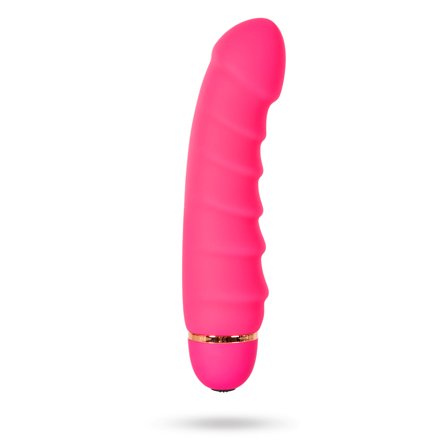 Vuxen: Pink Amazing Ribbed Vibrator - Vuxen.no