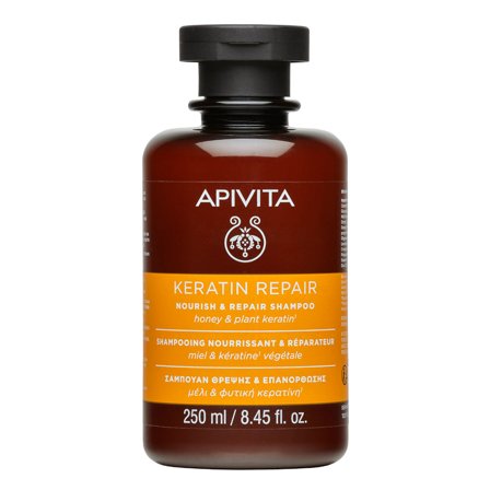 APIVITA Capelli - Keratin Repair Shampoo Nutriente Riparatore per capelli Secchi e Danneggiati 250ml - Shampoo Nutriente