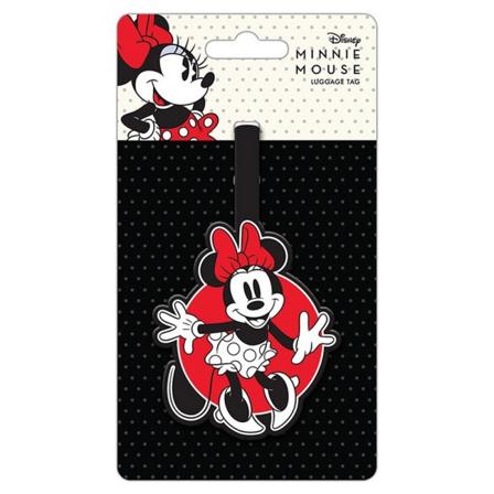 Disney Retro Minnie Mouse Bagage Tag One Size Röd/vit/svart