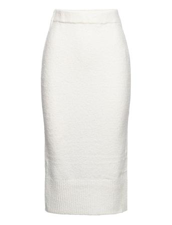 Dianlee Knit Skirt Knälång Kjol Creme REMAIN Birger Christensen