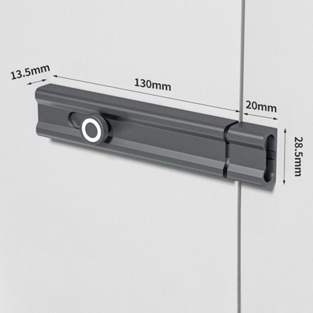 Dørlås Sikkerhedsbolt Lås GRÅ 150MM