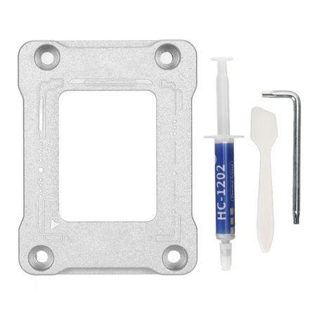 LGA170 Böjningskorrigerande spänne Professionell CPU Böjningskorrigerande ram med termisk pasta för Intel 13:e och 12:e generationen Silver