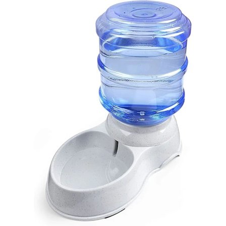 Vandautomat til kæledyr - 3,8 L Genopfyldelig vandautomat til hunde, katte og andre dyr, automatisk tyngdekraftsfodret drikkefontæne med fla...