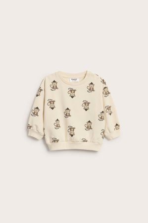 Kappahl | Sweatshirt med dyremotiv | Lys beige