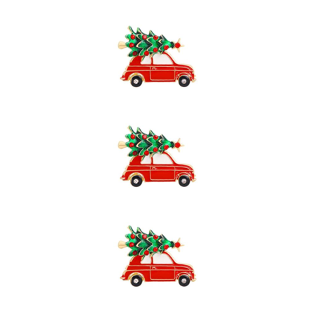 1/2/3/5 Stift Brosch Skjorta Kvinnor Tillbehör Jul Krage Present Bil Typ A 3Set Car Type A 3Set