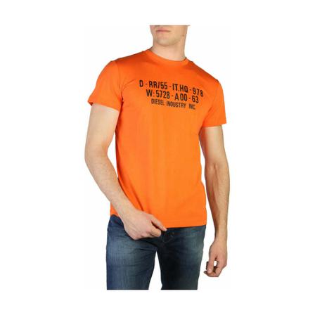 Diesel T-shirt , Oranje , Heren , Maat: S