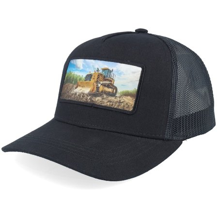 Kiddo Cap - Schwarz trucker Cap - Kids Bulldozer Patch Black Trucker @ Hatstore