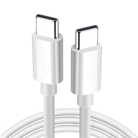 1m USB-C Opladningskabel Hurtig opladning 3A 60W Type-C Hvid