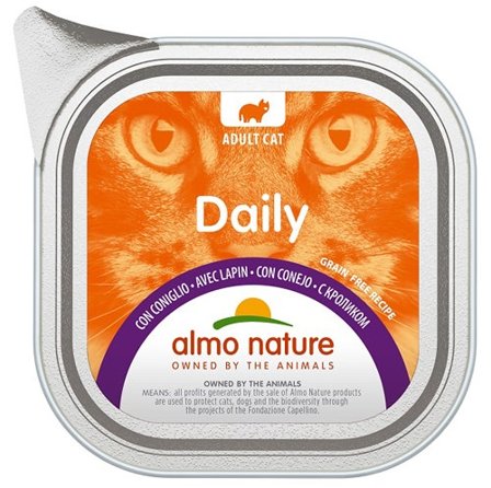 Almo Nature Daily Menu Cibo Umido Coniglio Gatti Adulti Vaschetta