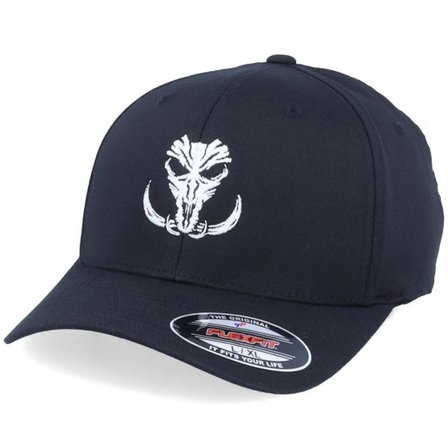 Hunter - Svart flexfit Keps - Boar Skull Black Flexfit @ Hatstore