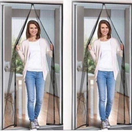 2-Pack Myggnät för dörr med magnetstängning. 210cm x 100cm