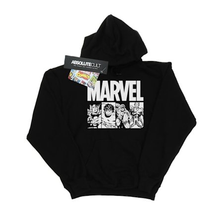 Marvel Boys Comics Action Tiles Hoodie 5-6 år Svart