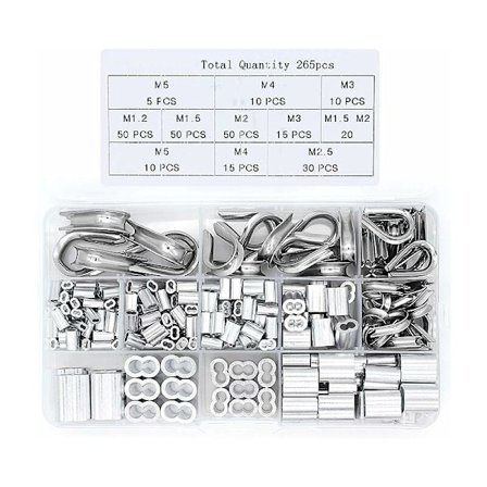 265-delad aluminiumtrådsrep och kabelklämshylsa och hylskit