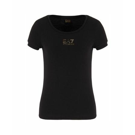 Emporio Armani Ea7, T-Shirts Zwart, Dames, Maat:L