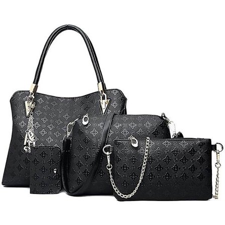 Naisten musta käsilaukku olkalaukku