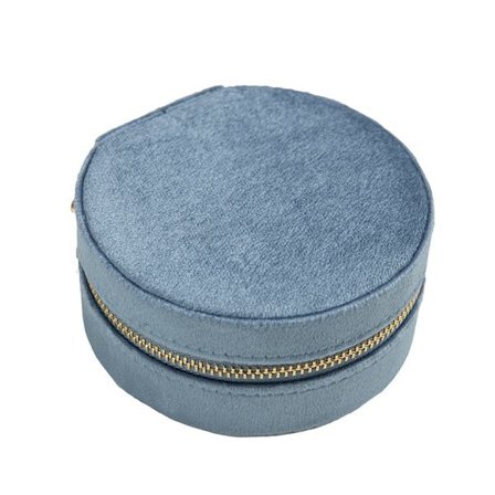 Mørkeblå Mini Velvet Rejse Smykkeæske, Rejse Smykkeæske til