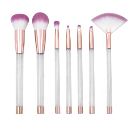 7 st glitter makeup borstar set DIY kvicksand handtag makeup borste för foundation puder concealer rouge med tom handtag sand borstar(stil 8)