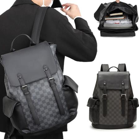 Skolväska För Män I Mjukt Läder Med Stor Kapacitet Business