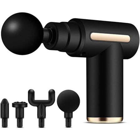 Mini massagepistol, muskelpistol, massagepistol djupvävnadsmassager, LCD-pekskärm, typ-C slagverksmassagepistol