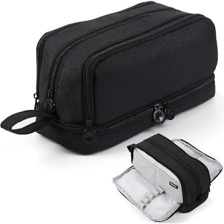 Large Capacity Pencil Case 4 Compartments Zipper Pen Pouch with Handle Aesthetic Pen Organizer Desk Organizer for Office College