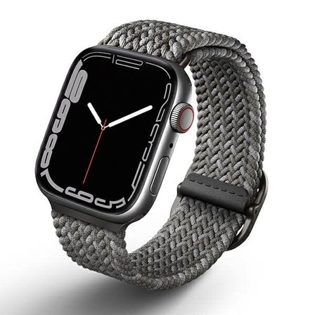 Uniq Aspen flettet reim til Apple Watch 1/2/3/4/5/6/7/8/SE/SE2 44/42/45mm - Grå